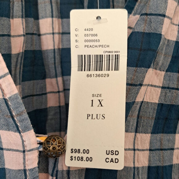 Pilcro Anthropologie Plus The Tavi Long Sleeve Button Shirt - Picture 8 of 10